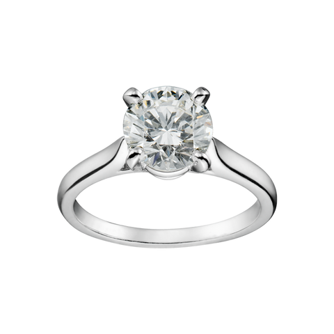 Cartier platinum diamond best sale 1895 solitaire ring