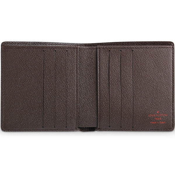 Louis Vuitton Billfold Wallet 6 Credit Card Slots Damier Ebene Brown in  Canvas - US