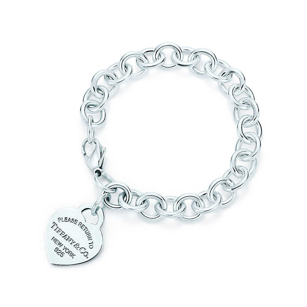 Tiffany & Co. Sterling Silver Classic Heart Tag Bracelet - Ruby Lane