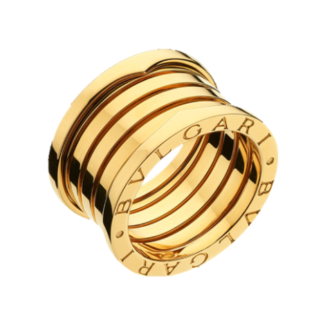 Bvlgari B.ZERO1 5-band ring in 18 kt yellow gold.