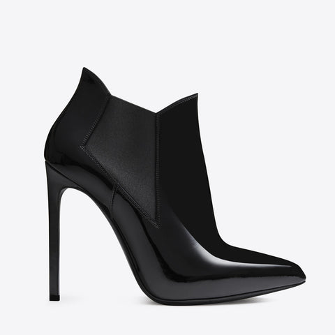 Saint Laurent Chelsea Patent Leather Ankle Boots