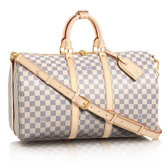 Louis Vuitton Keepall Blandouliere 45 Damier Duffle Bag