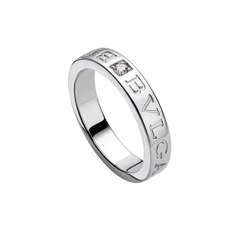 Bvlgari "BVLGARI BVLGARI" ring in 18 kt white gold With Diamond