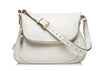 Tom Ford Jennifer White Large Leather Adjustable Strap Shoulder Bag