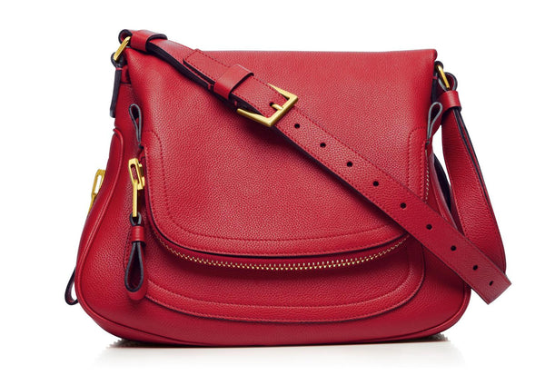 Tom Ford Jennifer Flame Red Medium Adjustable Strap Shoulder Bag