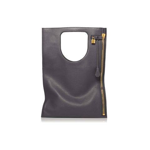 Tom Ford Alix Medium Graphite Leather Bag