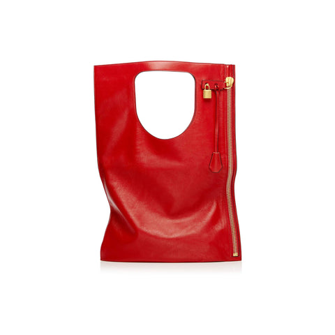 Tom Ford Alix Medium Flame Red Leather Bag