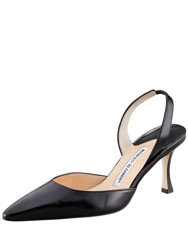 Manolo Blahnik Kidskin Low Heel