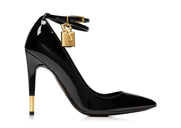 Tom Ford Ankle Strap Patent Leather Pump w/ Lock