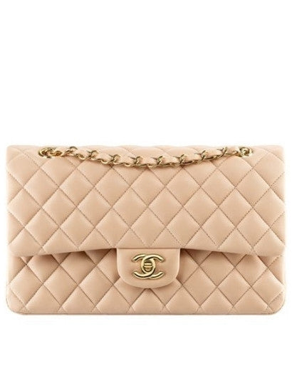 Chanel Nude Lambskin Classic Flap Bag GHW ○ Labellov ○ Buy and