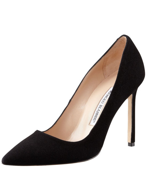 Manolo Blahnik BB Suede Point-Toe Pumps